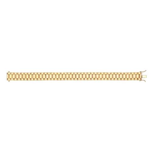 9ct Yellow Gold 12mm Watch Strap Bracelet 8.5inch 38.9g